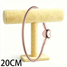 2026 New 925 Silver Women's Sparkling Tennis Heart Shaped Snake Bone Logo Bracelet Display Tool DIY Exquisite Charm Jewelry