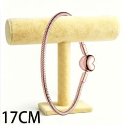 2026 New 925 Silver Women's Sparkling Tennis Heart Shaped Snake Bone Logo Bracelet Display Tool DIY Exquisite Charm Jewelry