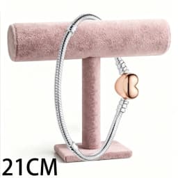 2026 New 925 Silver Women's Sparkling Tennis Heart Shaped Snake Bone Logo Bracelet Display Tool DIY Exquisite Charm Jewelry