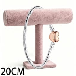 2026 New 925 Silver Women's Sparkling Tennis Heart Shaped Snake Bone Logo Bracelet Display Tool DIY Exquisite Charm Jewelry