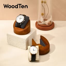 WoodTen Single Watch Display Stand With Pillow Wooden Wrist Watch Rack Storage Watch Stents Jewelry Organizer Watch Display Prop