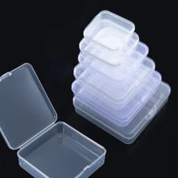 Square Plastic Storage Box Transparent Jewelry Beads Container Small Items Sundries Organizer Packing Case Fishing Accessories