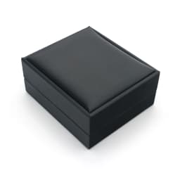 Men's Quality Cuff Links Gift Box Black Color Wire Drawing PU Coated Design Plastic Material Cufflinks Display Package