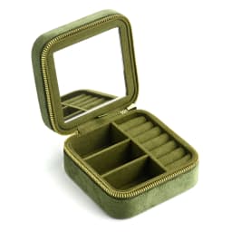 TAIMY Personalise Vintage Velvet Jewelry Box Luxury Travel Ring Necklace Jewelry Storage Case Custom Logo Jewellery Organizer