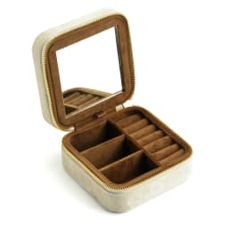 TAIMY Personalise Vintage Velvet Jewelry Box Luxury Travel Ring Necklace Jewelry Storage Case Custom Logo Jewellery Organizer