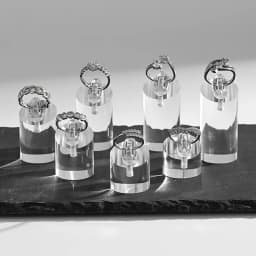 7pcs Transparent Color Acrylic Ring Display Shelf Jewelery Display Props Display Shelf Shooting Shop Ornaments Display Desk
