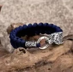 Stainless Steel Nordic Viking Norse Dragon Bracelet Men Wristband Cuff Bracelets with Viking Wooden Box