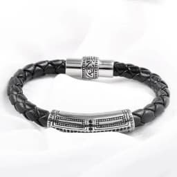 Stainless Steel Nordic Viking Norse Dragon Bracelet Men Wristband Cuff Bracelets with Viking Wooden Box