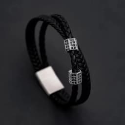 Stainless Steel Nordic Viking Norse Dragon Bracelet Men Wristband Cuff Bracelets with Viking Wooden Box