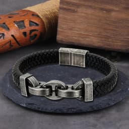 Stainless Steel Nordic Viking Norse Dragon Bracelet Men Wristband Cuff Bracelets with Viking Wooden Box
