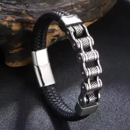 Stainless Steel Nordic Viking Norse Dragon Bracelet Men Wristband Cuff Bracelets with Viking Wooden Box