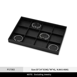 Oirlv Jewelry Organizer Leather Jewelry Storage Tray Display Ring Bracelet Necklace Storage Box Showcase Drawer Organizer Trays