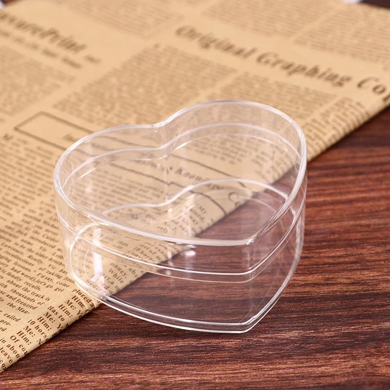 Empty Bottle Heart Shaped Candy Boxes Packaging Jar Nail Art Cosmetic Storage