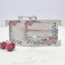 12x8cm DIY Handmade Jewelry Headband Package Tag Card Marbling Flower Printed Hair Ornaments Packing Card 50pc