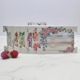 12x8cm DIY Handmade Jewelry Headband Package Tag Card Marbling Flower Printed Hair Ornaments Packing Card 50pc