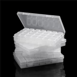 28/56 Girds Adjustable Plastic Storage Box Beads Ring Pendant Box for Jewelry Nail Art Diamond Painting Supplies Container Boxes