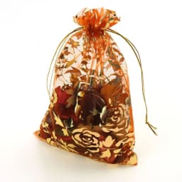 100Pcs/lot 7X9cm 9X12cm 11X16cm 13X18cm Gold Color Love Heart Rose Organza Bag Wedding Candy Gift Christmas Bags Jewelry Packing