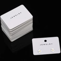 50pcs/lot 6x9cm White Cardboard Paper Earring Display Cards Earring Package Hang Tag Card for DIY Ear Studs Jewelry Display Card