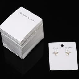 50pcs/lot 6x9cm White Cardboard Paper Earring Display Cards Earring Package Hang Tag Card for DIY Ear Studs Jewelry Display Card