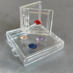 Transparent Loose Diamond Jewelry Storage Box Gemstone Gift Packaging Box Floating Gems Organizer Stone Zircon Display Showcase