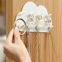 Wall Mounted Jewelry Hooks Jewelry Organizer, No Punching Rings, Earrings, Necklaces, Hanging Racks For Women'S Jewelry Storage