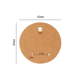 50 pcs 6x6cm Circular Earrings Jewelry Display Kraft Paper Card With Or Without Bags Wholesale Packaging Small Business Supplier