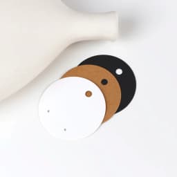 50 pcs 6x6cm Circular Earrings Jewelry Display Kraft Paper Card With Or Without Bags Wholesale Packaging Small Business Supplier