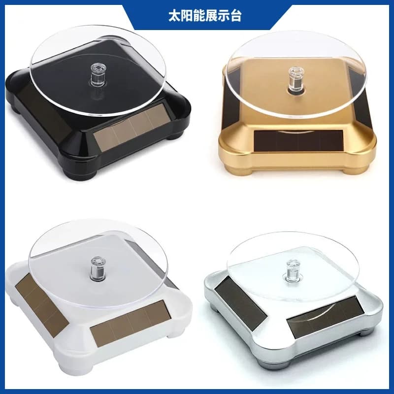 Rotating Table Mini Solar Display Stand Video Shooting Jewelry Stand Rotating Table Bracelet Product Display Jade Display Stand