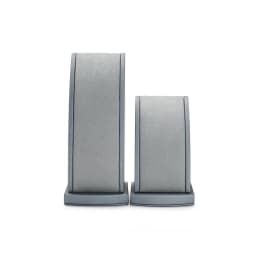 Oirlv Jewelry Stand Display For Business Grey Leather Earring Jewelry Display Stand Necklace Bracelet Watch Jewelry Holder Stand