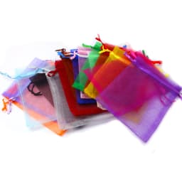 10pcs/20pcs 7x9/9x12cm Drawstring Organza Jewelry Packaging Display Pouches For DIY Jewelry Wedding Christmas Gift Beads Bags