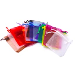 10pcs/20pcs 7x9/9x12cm Drawstring Organza Jewelry Packaging Display Pouches For DIY Jewelry Wedding Christmas Gift Beads Bags