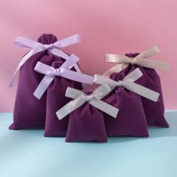 50Pcs Jewelry Velvet Bag Ribbon Drawstring Bowknot Pouch Suede Microfiber Ring Earrings Stud Bracelet Pendant Necklace Organizer