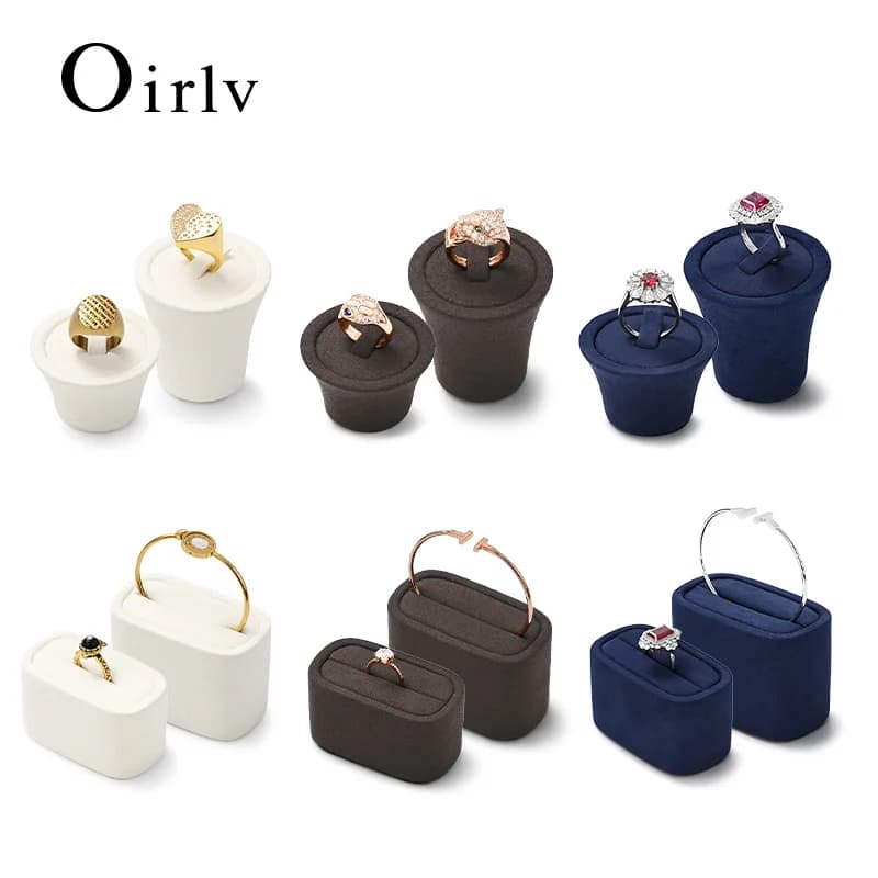 Oirlv Ring Display Stand Jewelry Display Props Display Tray Accessory Display Rack Live Streaming Ring Props