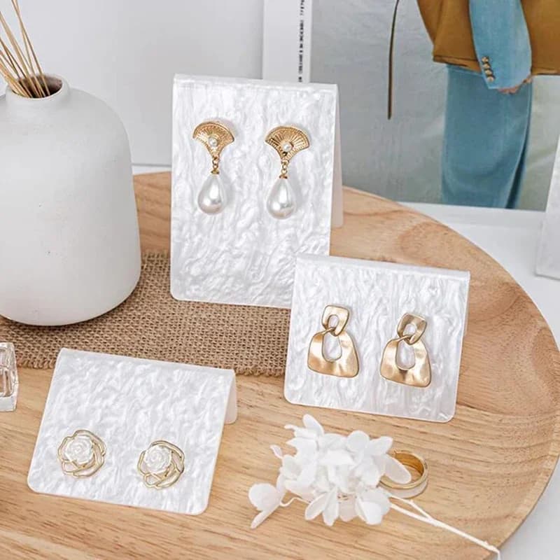 Acrylic White Newest Earring display stand Holder Jewellery Organizer Jewelry Packaging & Display Case Props