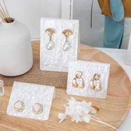 Acrylic White Newest Earring display stand Holder Jewellery Organizer Jewelry Packaging & Display Case Props