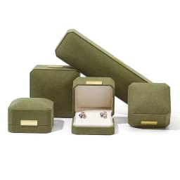 Wholesale Luxury Jewelry Gift Packaging Box Classic Design Octagon Microfiber Ring Earrings Jewelry Box