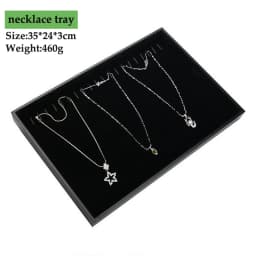 PU Black Velvet Jewelry Tray Jewellery Organizer Storage Box Watch Holder Necklace Ring Earring Pendant Stand Series For woman