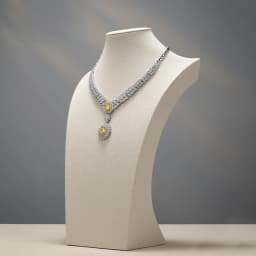 WoodTen Linen Jewelry Display Bust Necklace Display Stand Necklace Mannequin Holder for Jewelry Selling Trade Show Necklace Prop