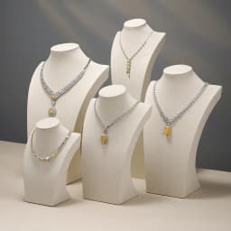 WoodTen Linen Jewelry Display Bust Necklace Display Stand Necklace Mannequin Holder for Jewelry Selling Trade Show Necklace Prop