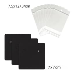 50 Pcs 7x7cm Earrings Jewelry Display Paper Card With Or Without Bags Wholesale Packaging Business Supplier Customize Service