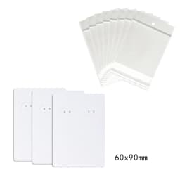 50Pcs 6x9cm Jewelry Display Cards Tags Wholesale Packaging With Or Without Bags Business Supplier Necklaces Earrings Storage Box