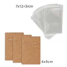 50Pcs 6x9cm Jewelry Display Cards Tags Wholesale Packaging With Or Without Bags Business Supplier Necklaces Earrings Storage Box