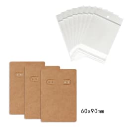 50Pcs 6x9cm Jewelry Display Cards Tags Wholesale Packaging With Or Without Bags Business Supplier Necklaces Earrings Storage Box