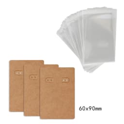 50Pcs 6x9cm Jewelry Display Cards Tags Wholesale Packaging With Or Without Bags Business Supplier Necklaces Earrings Storage Box