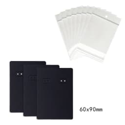 50Pcs 6x9cm Jewelry Display Cards Tags Wholesale Packaging With Or Without Bags Business Supplier Necklaces Earrings Storage Box