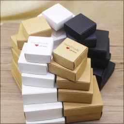 10pcs DIY HANDMADE Multi Size Paper Gifts Boxes Kraft Blank Candy Wedding Cake Package Kraft Home Party Supplies Box Package