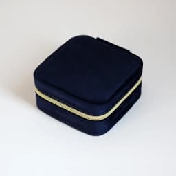 Plush Velvet Jewelry Box Necklace Ring Earrings Organizer Holder Travel Portable Zipper Square Jewelry Storage Case For Women