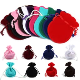 10pcs/lot 7x9/9x12cm Round Drawstring Velvet Gifts Bag Soft Jewelry Packaging Wedding Christmas Candy Jewelry Pouches Wholesale