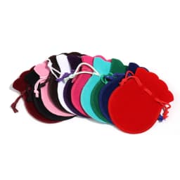 10pcs/lot 7x9/9x12cm Round Drawstring Velvet Gifts Bag Soft Jewelry Packaging Wedding Christmas Candy Jewelry Pouches Wholesale