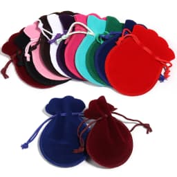 10pcs/lot 7x9/9x12cm Round Drawstring Velvet Gifts Bag Soft Jewelry Packaging Wedding Christmas Candy Jewelry Pouches Wholesale